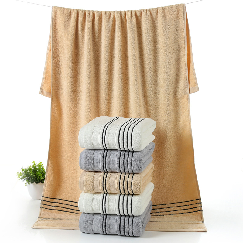 Cotton yarn bath towel set for home and spa use