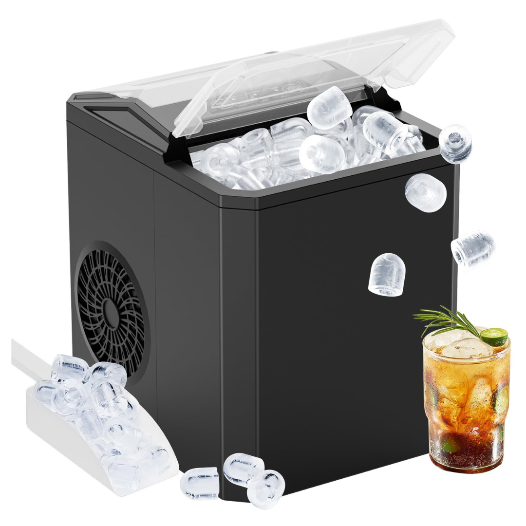 Countertop Ice Maker with 2 Cube Sizes, 26.5 lbs Daily Capacity