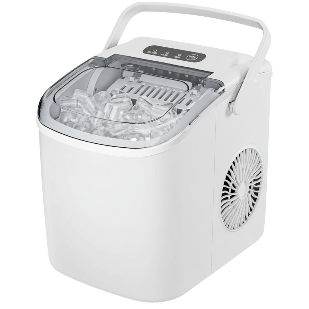 Countertop Ice Maker 26lbs per day, Portable with Handle & Auto Clean