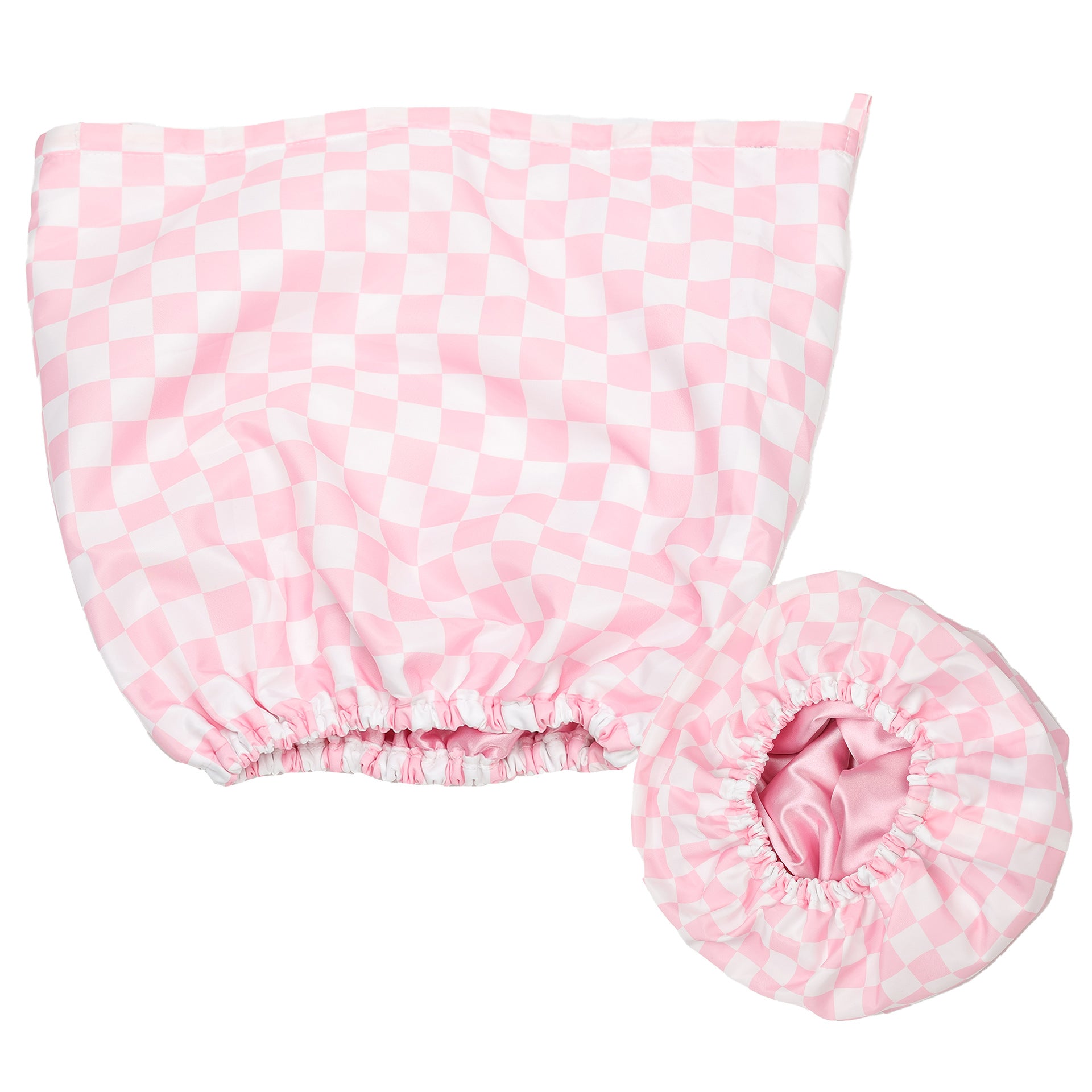 Women's fashion waterproof double-layer shower cap