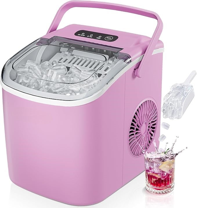 Countertop Ice Maker 26lbs per Day with Scoop, Basket and Handle