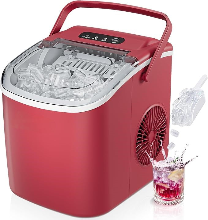 Countertop Ice Maker 26lbs per Day with Scoop, Basket and Handle