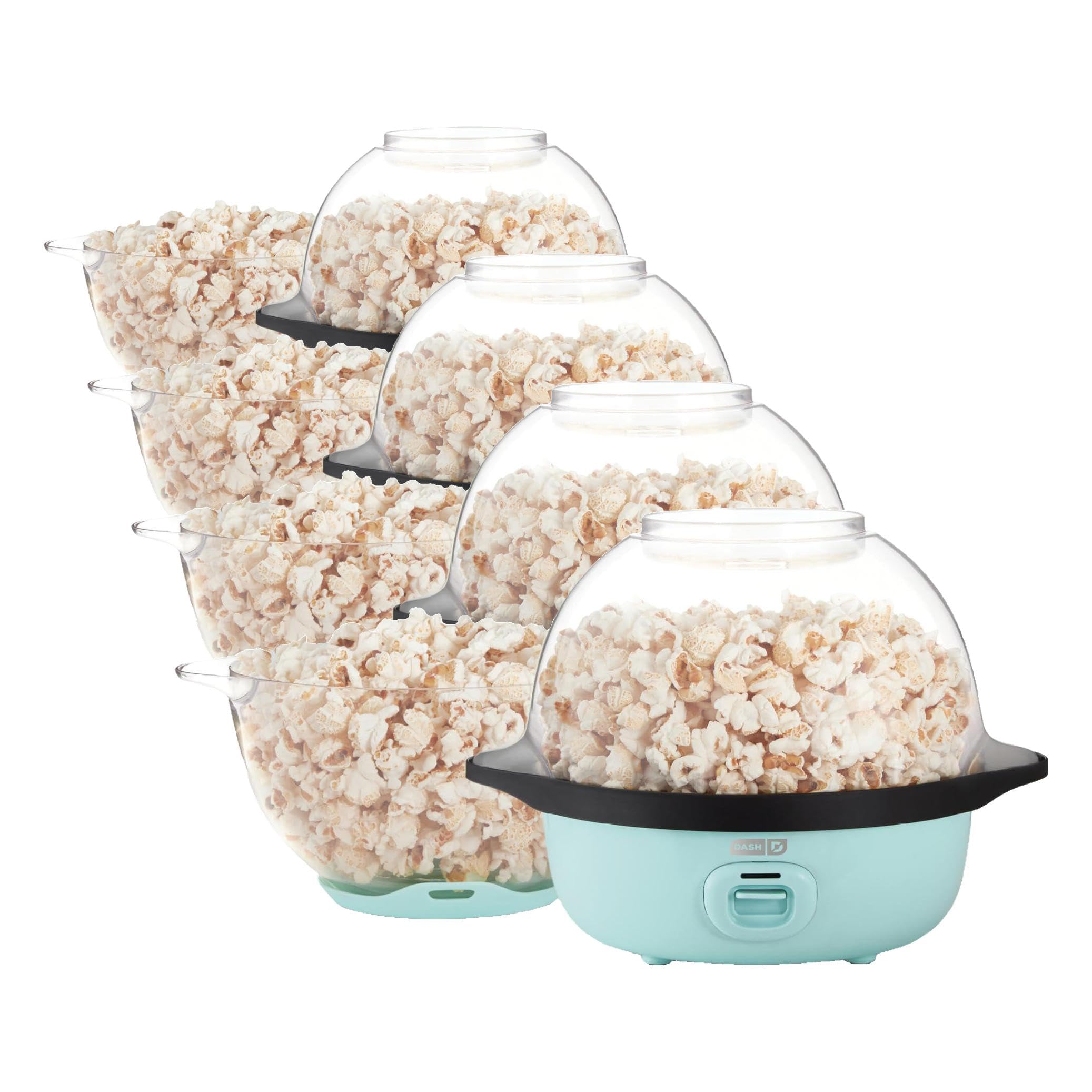 Automatic Stirring Popcorn Maker with Big Bowl and Storage Lid