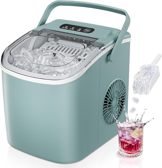 Countertop Ice Maker 26lbs per Day with Scoop, Basket and Handle