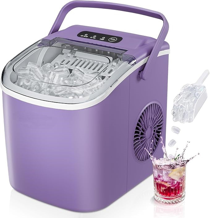 Countertop Ice Maker 26lbs per Day with Scoop, Basket and Handle
