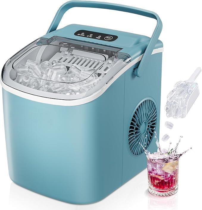 Countertop Ice Maker 26lbs per Day with Scoop, Basket and Handle