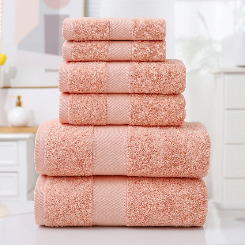 6-Piece Cotton Towel Set for Bathroom and Home Use