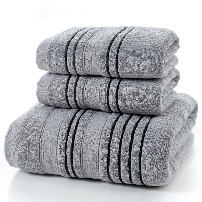 Cotton yarn bath towel set for home and spa use