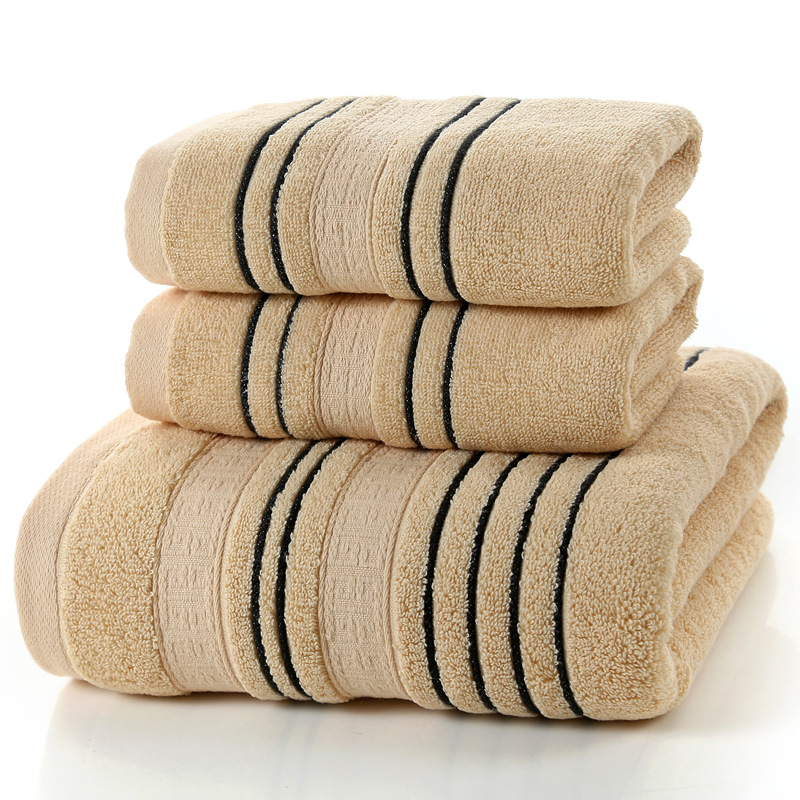 Cotton yarn bath towel set for home and spa use