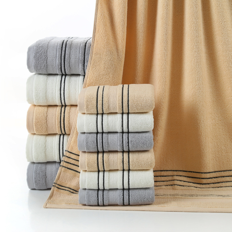 Cotton yarn bath towel set for home and spa use