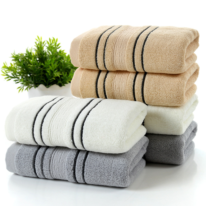 Cotton yarn bath towel set for home and spa use