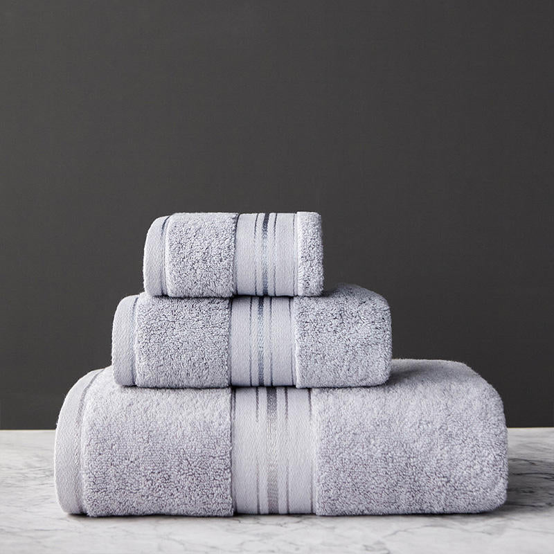 Pure Cotton Bath Towel Set with Multi-Size Use Options