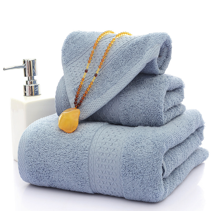 Classic Bathroom Soft Towel | Grey Blue
