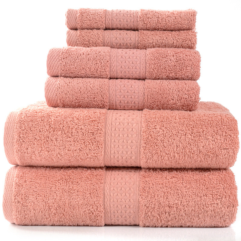 6-Piece Cotton Towel Set for Bathroom and Home Use
