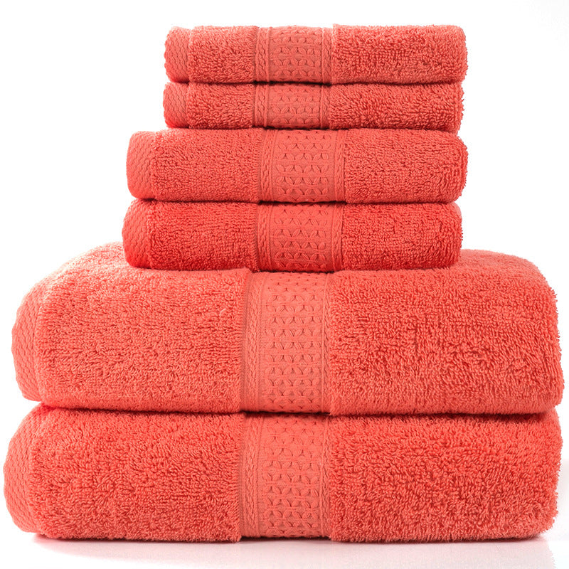 6-Piece Cotton Towel Set for Bathroom and Home Use