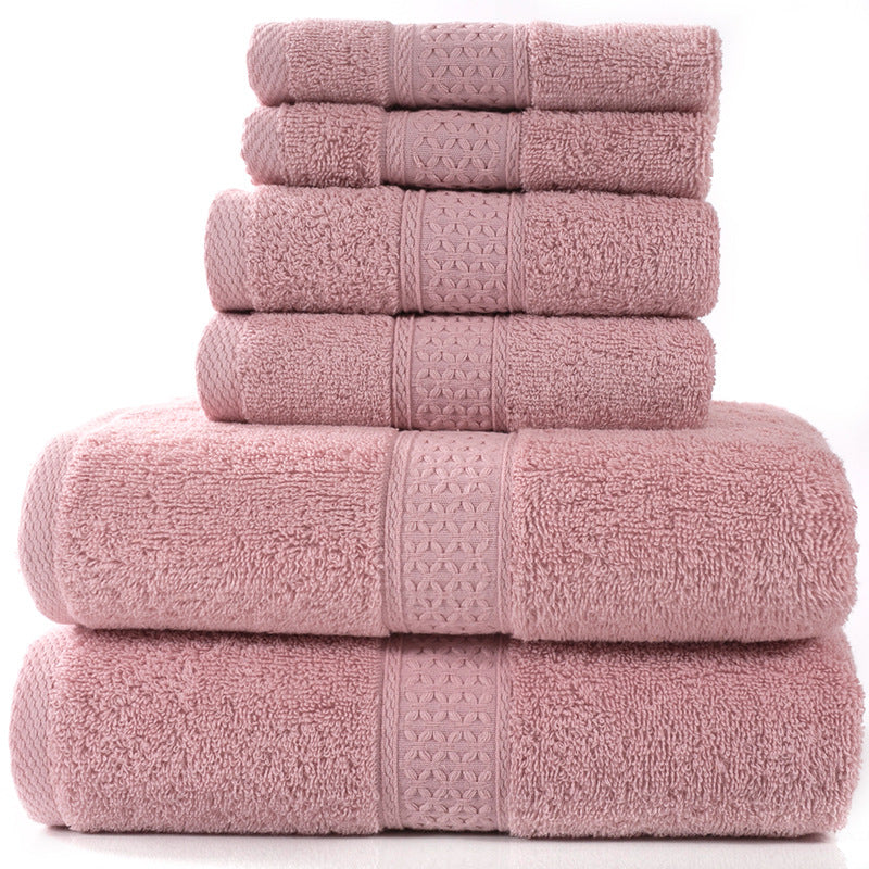 6-Piece Cotton Towel Set for Bathroom and Home Use