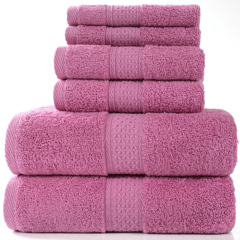 6-Piece Cotton Towel Set for Bathroom and Home Use
