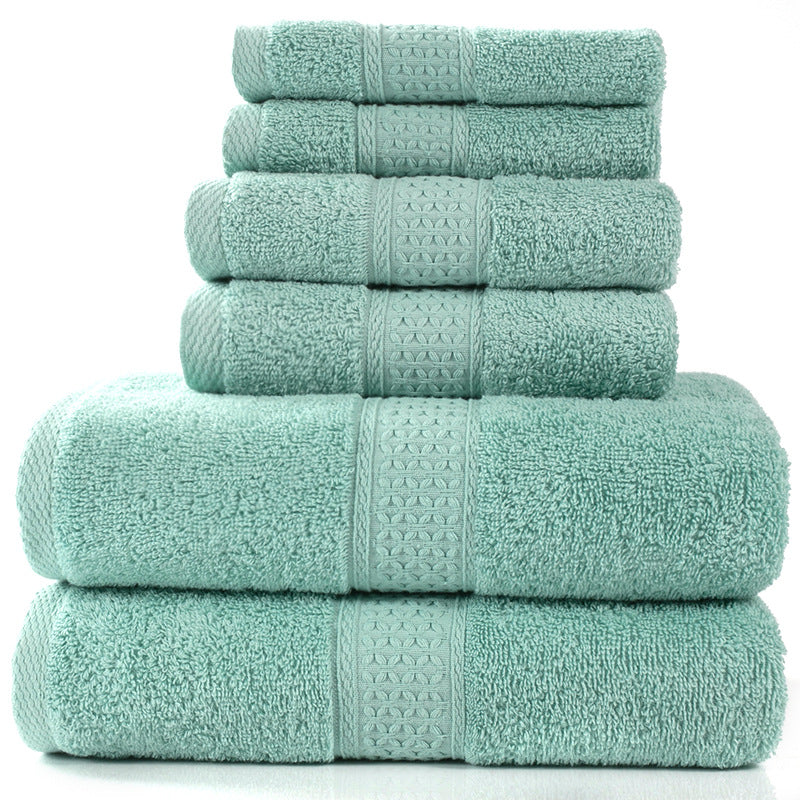 6-Piece Cotton Towel Set for Bathroom and Home Use