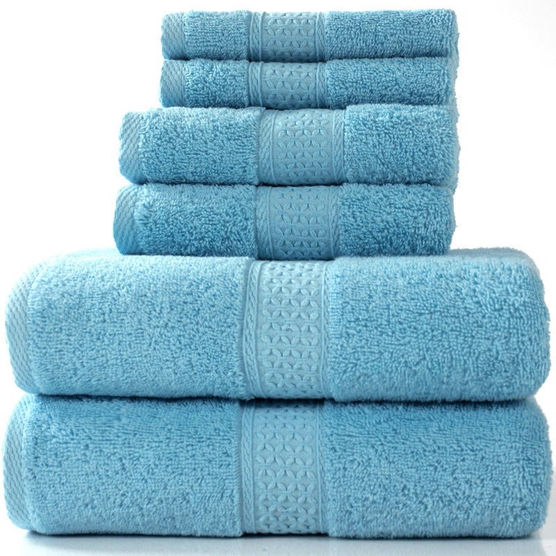 6-Piece Cotton Towel Set for Bathroom and Home Use