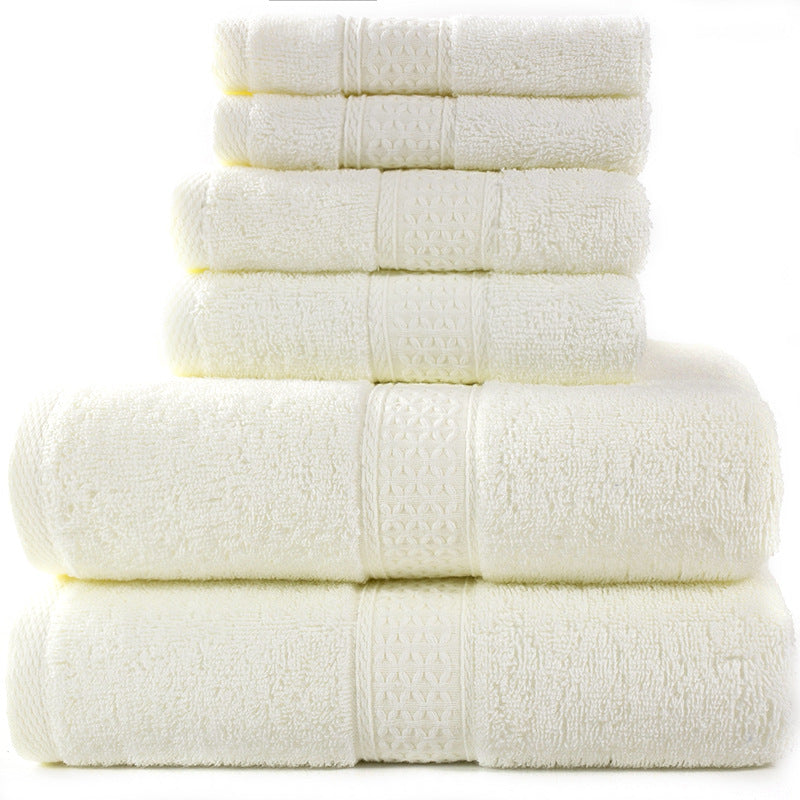 6-Piece Cotton Towel Set for Bathroom and Home Use