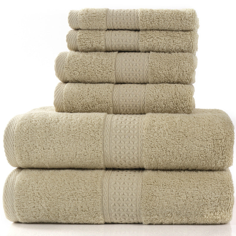 6-Piece Cotton Towel Set for Bathroom and Home Use