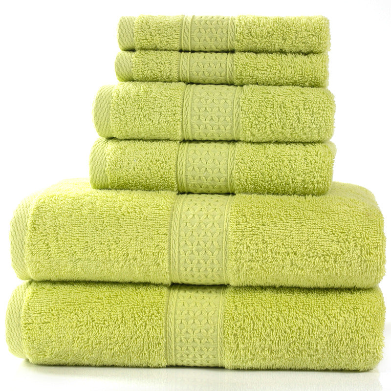 6-Piece Cotton Towel Set for Bathroom and Home Use