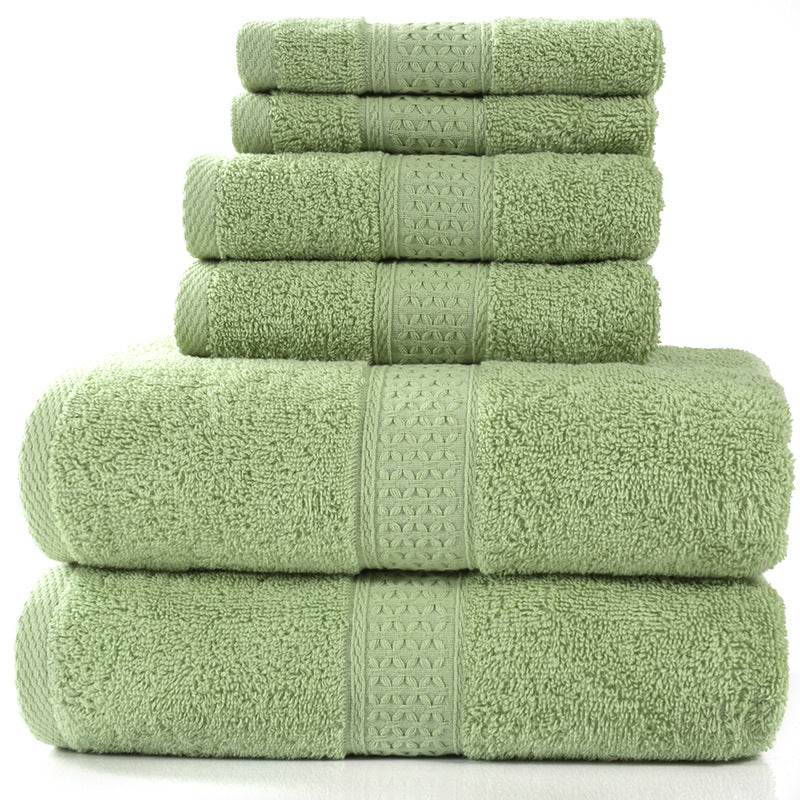 6-Piece Cotton Towel Set for Bathroom and Home Use