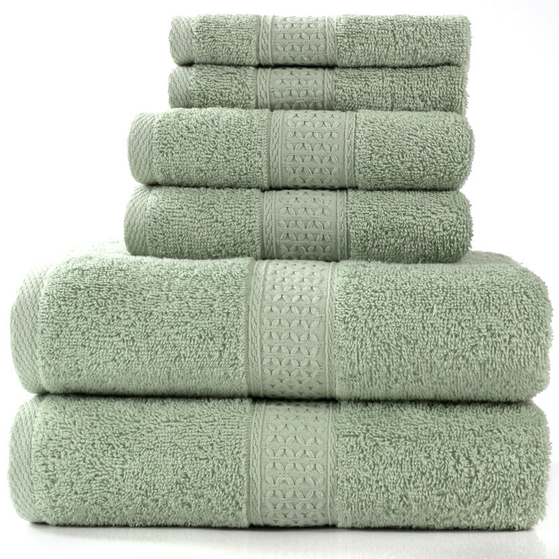 6-Piece Cotton Towel Set for Bathroom and Home Use