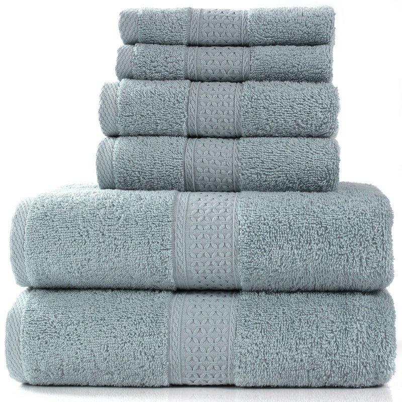 6-Piece Cotton Towel Set for Bathroom and Home Use