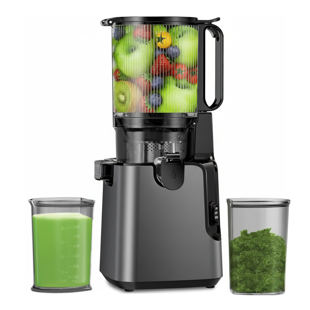 Cold Press Juicer Machine with 400W Motor and 5.4" Wide Chute