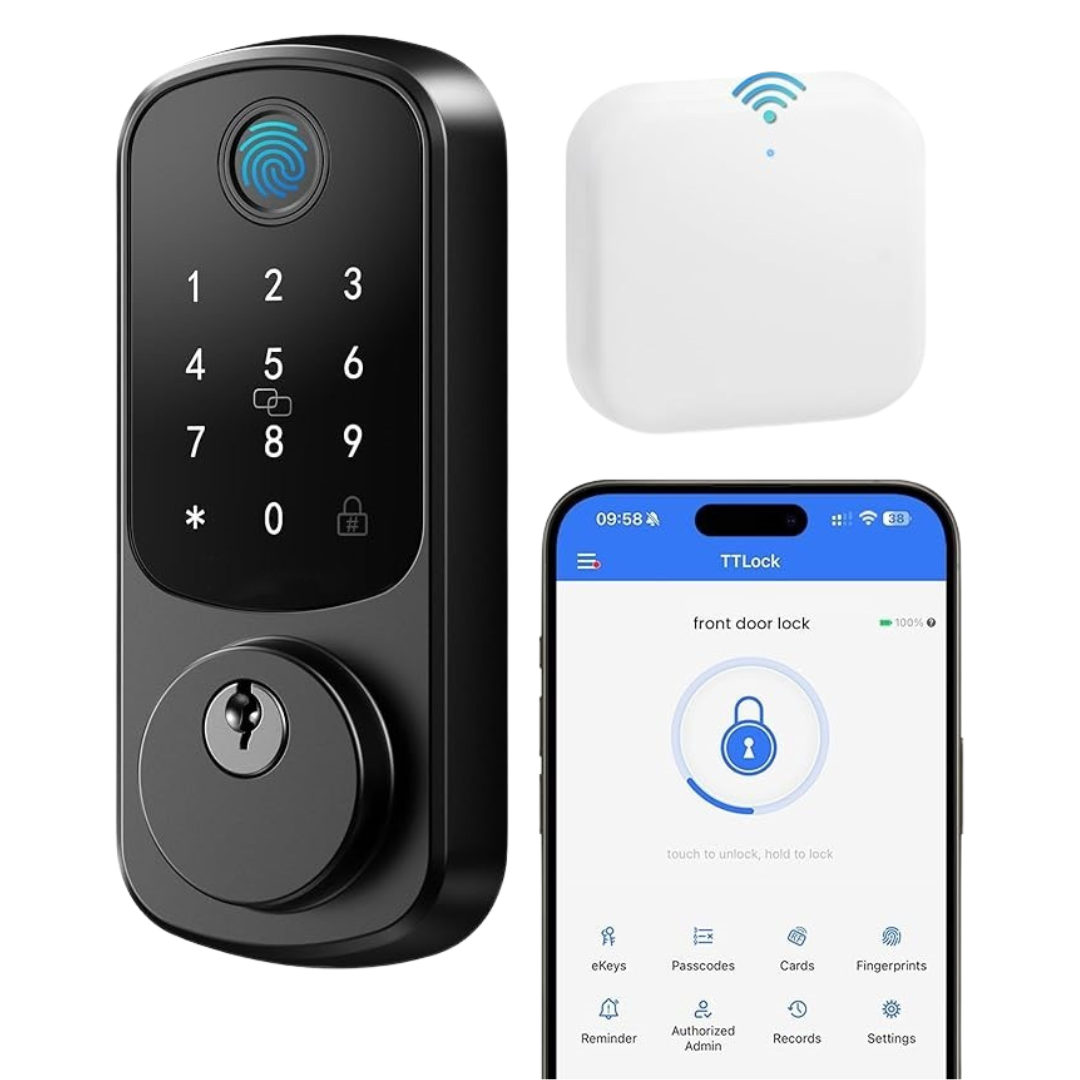 Smart Door Lock B200 Keyless Deadbolt with Fingerprint & App Control