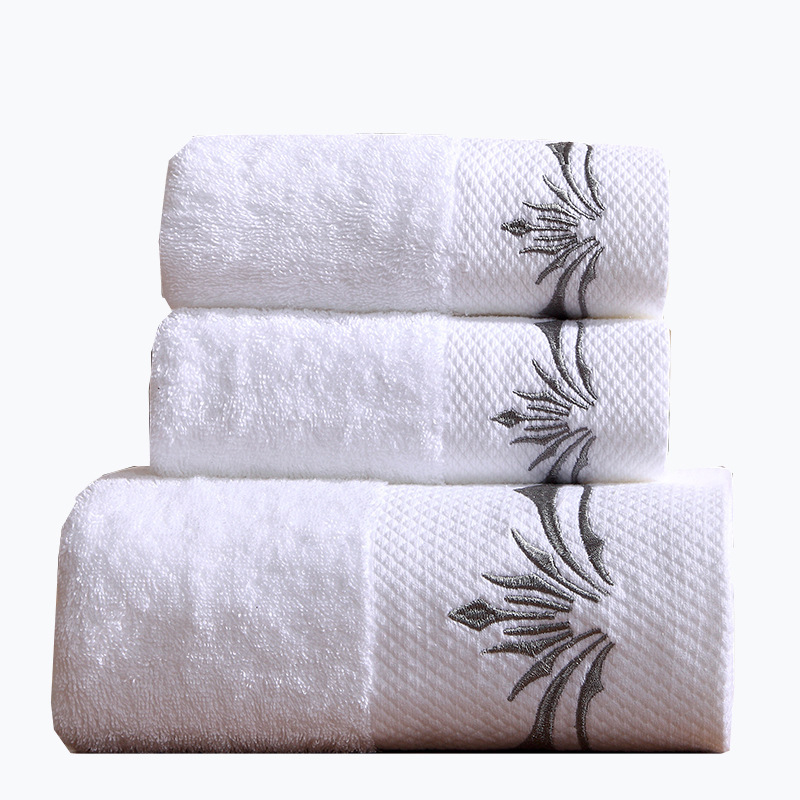 Three-piece cotton towel bath towel set 100% combed cotton