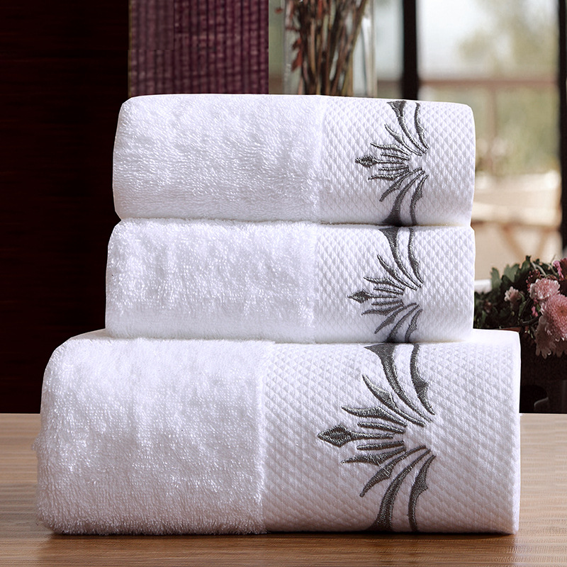 Three-piece cotton towel bath towel set 100% combed cotton