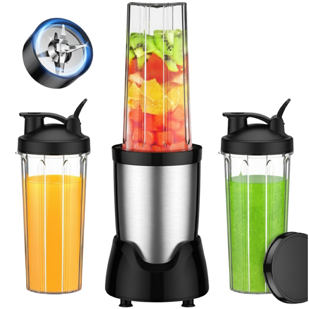 Blender for Shakes and Smoothies with 3 Cups, 6-Leaf Blade, 900W