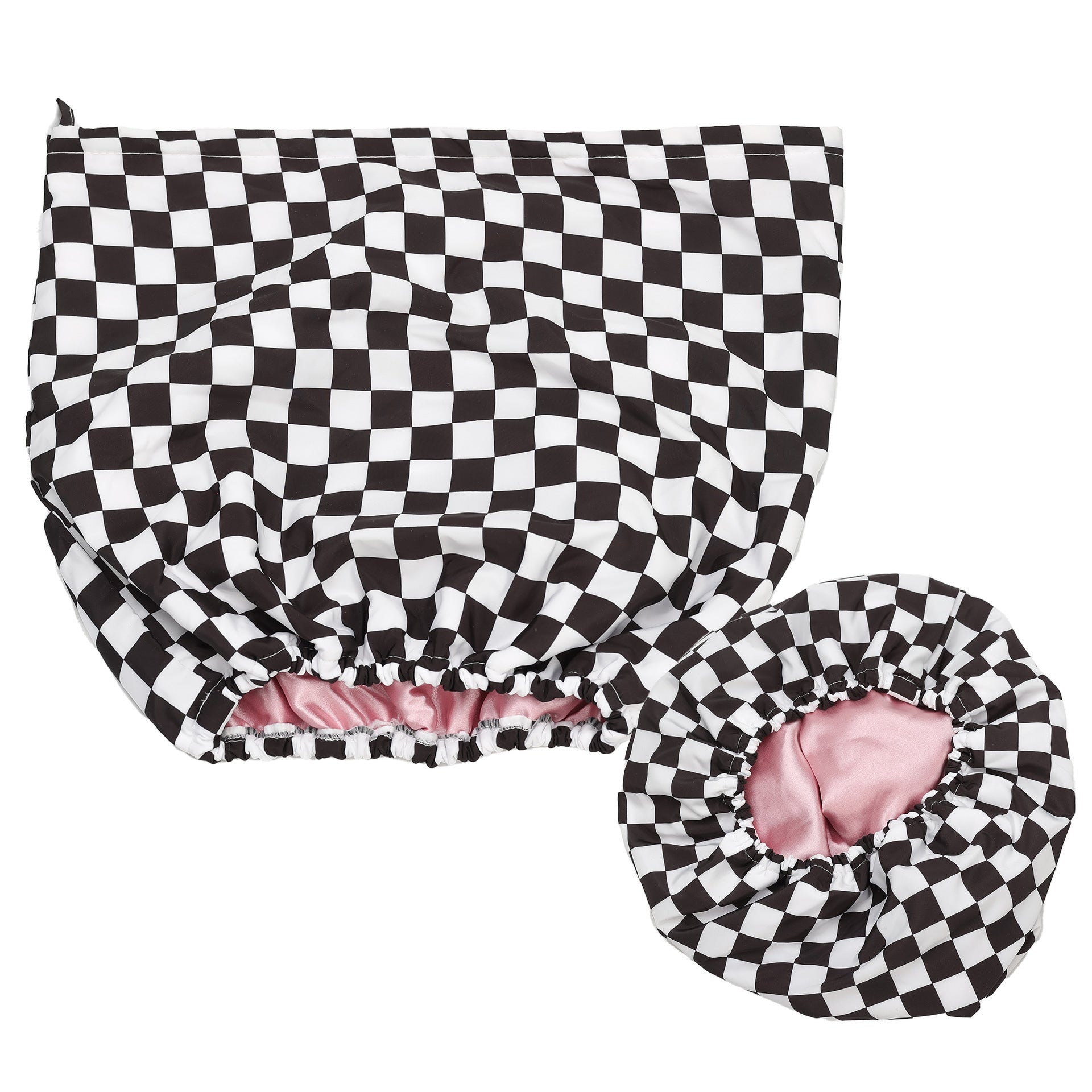 Women's fashion waterproof double-layer shower cap